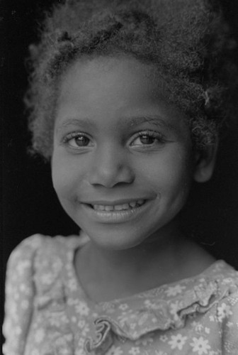 Portrait of a girl, San Basilio de Palenque, 1976