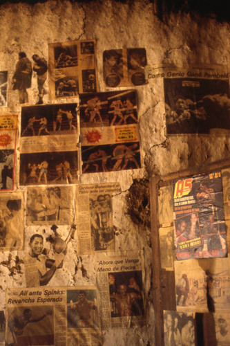 Pictures on a wall, San Basilio de Palenque, 1976