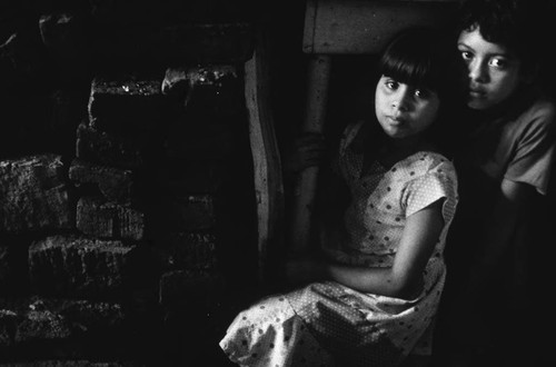 Portrait of two children, Nicaragua, 1979