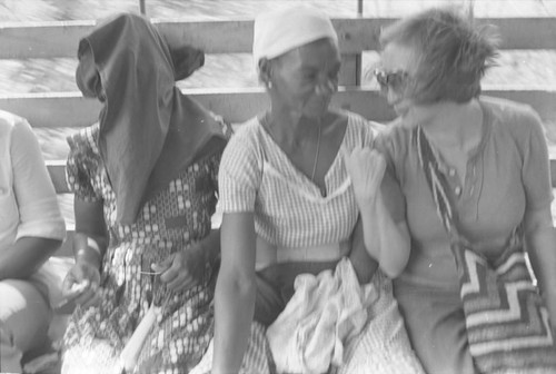 Nina S. de Friedemann traveling on a truck, Cartagena Province, ca. 1978