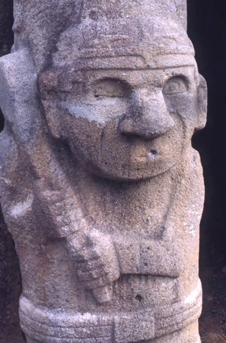 Double guardian stone statue, San Agustín, Colombia, 1975