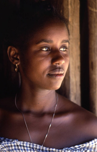 Woman portrait, San Basilio de Palenque, 1976