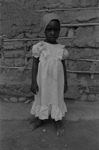 Girl posing for a portrait, San Basilio de Palenque, ca. 1978