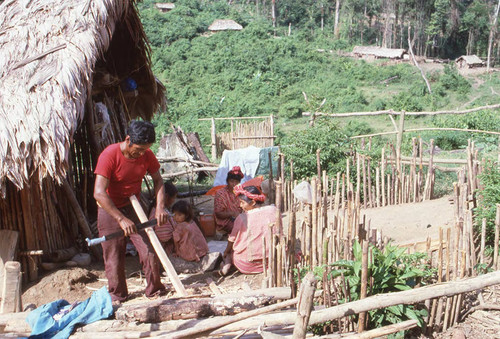 Guatemalan refugees at work, Ixcán, ca. 1983