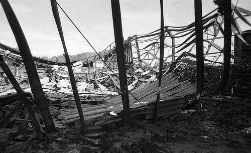 Destroyed building, Managua, 1980