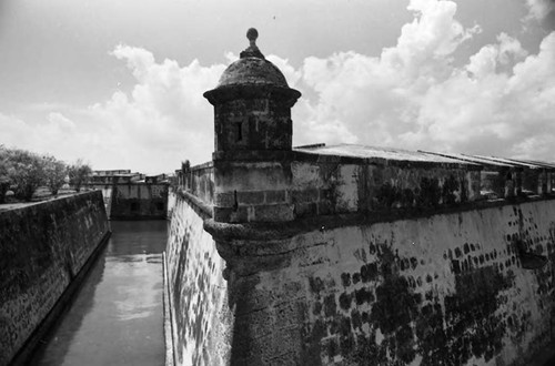 Moat around castle, Cartagena, 1975