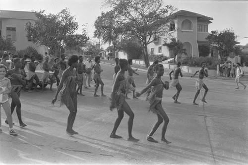 Girls and boys performing at carnival, Barranquilla, ca. 1978