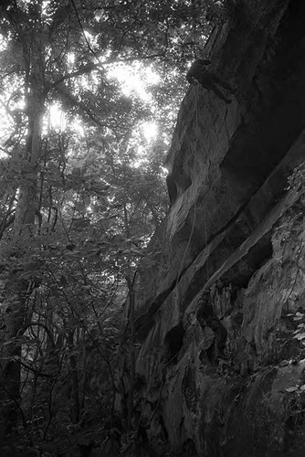 Survival school students learn to rappel, Liberal, 1982