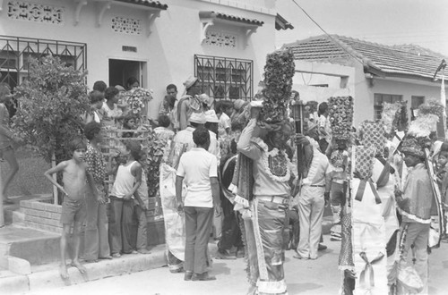 Crowd preparing for the Carnival, Barranquilla, Colombia, 1977