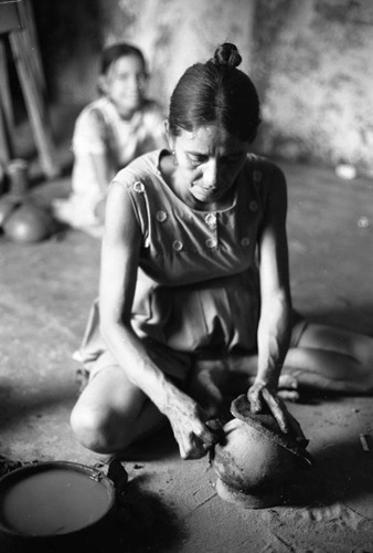 Artisan at work, La Chamba, Colombia, 1975