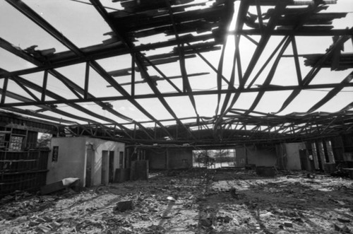 Destroyed building, Managua, 1980