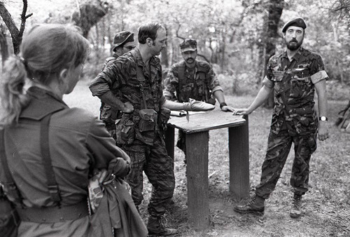 Survival school students learn first aid techniques, Liberal, 1984