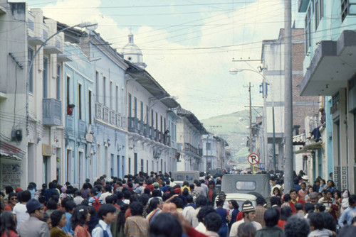 Crowds at the Blacks and Whites Carnival, Nariño, Colombia, 1979