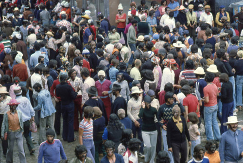 Crowds at the Blacks and Whites Carnival, Nariño, Colombia, 1979