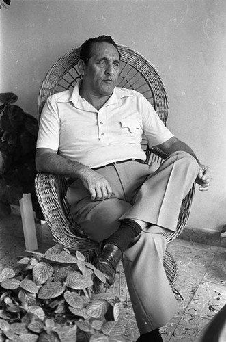 José Napoleón Duarte on his chair, San Salvador, 1982