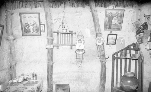 Home interior, San Basilio de Palenque, 1976