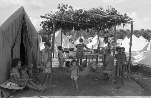 Women and children at a refugee camp, Costa Rica, 1979