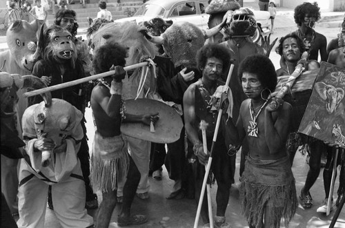 Selva Africana de Galapa dancers performing, Barranquilla, Colombia, 1977