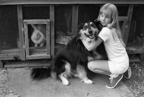 Girl and dog