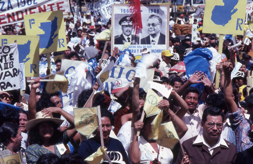 Presidential candidate Ángel Aníbal Guevara's campaign rally, Guatemala City, 1982