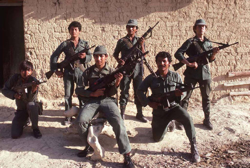 Guerrillas in occupied town, La Palma, 1983