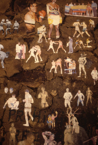 Photographs on a wall, San Basilio de Palenque, 1976