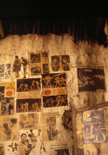 Pictures on a wall, San Basilio de Palenque, 1976