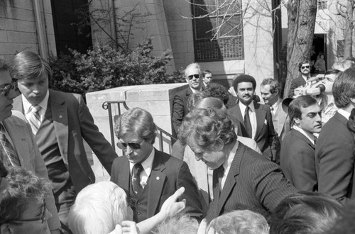 Ted Kennedy on campaign trail, ca.1980