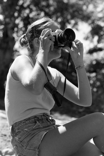 Woman with camera