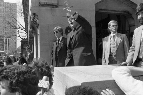 Ted Kennedy on campaign trail, ca.1980