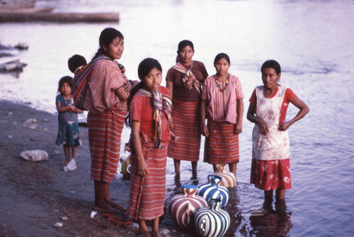 Guatemalan refugees at a river, Puerto Rico, ca. 1983