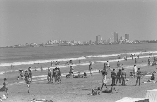 At the beach, Cartagena, 1977