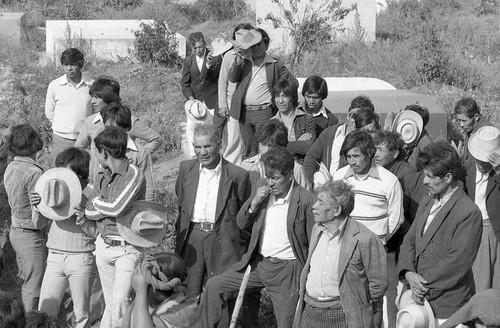 Mayan civilians at a cemetery, Chimaltenango, 1982