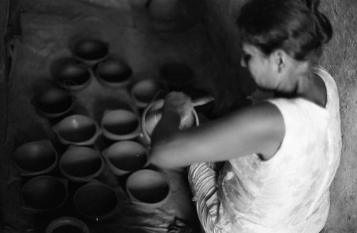 Artisan at work, La Chamba, Colombia, 1975