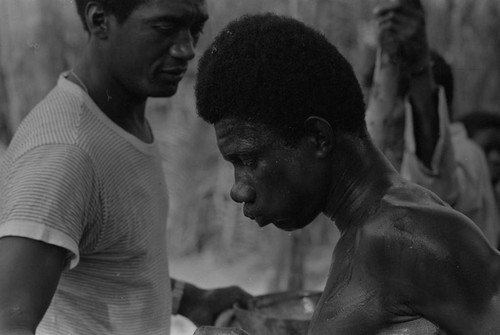 Boxer inside ring, San Basilio de Palenque, ca. 1978