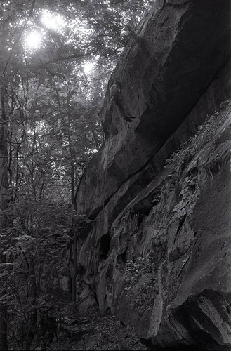 Survival school students learn to rappel, Liberal, 1982