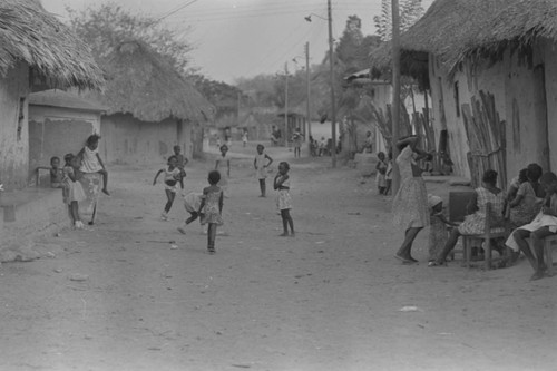 Children playing in Palenque village, San Basilio de Palenque, 1977