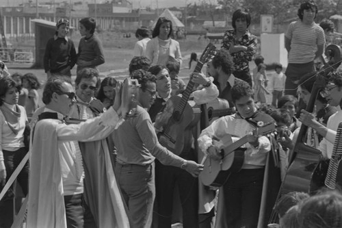 A band performs, Tunjuelito, Colombia, 1977