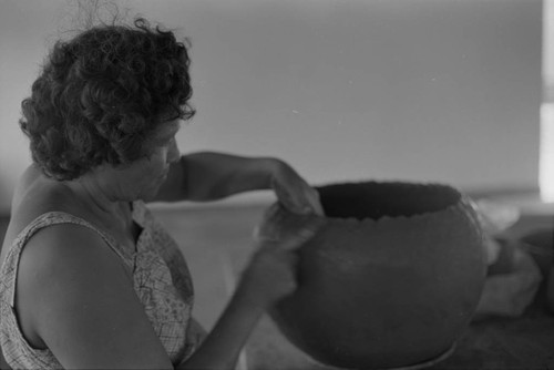 Artisan at work, La Chamba, Colombia, 1975