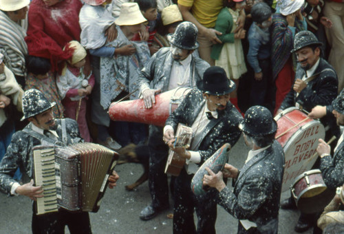 Performers at the Blacks and Whites Carnival, Nariño, Colombia, 1979