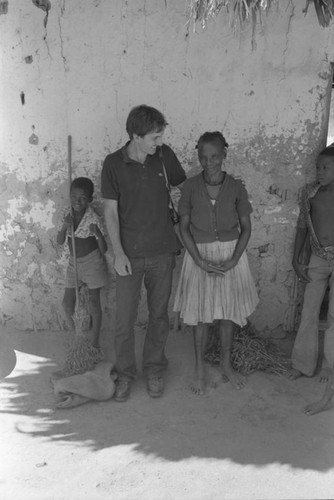 Richard Cross and woman's portrait, San Basilio de Palenque, ca. 1978