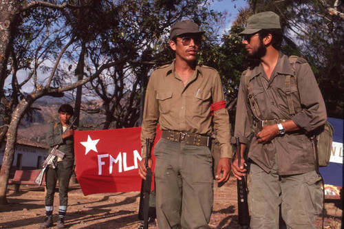 Guerrillas political meeting, La Palma, 1983