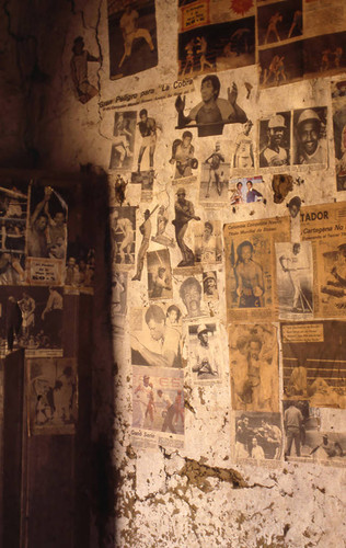 Pictures on a wall, San Basilio de Palenque, 1976