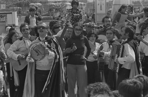 A band performs, Tunjuelito, Colombia, 1977