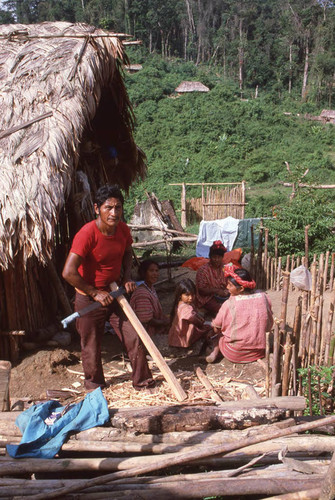 Guatemalan refugees at work, Ixcán, ca. 1983