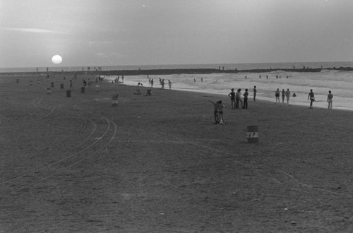 Sunset at the beach, Cartagena, 1977