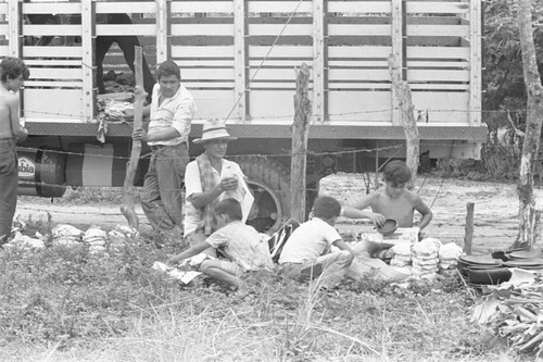 Loading the truck, La Chamba, Colombia, 1975