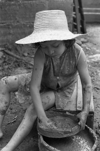 Artisan at work, La Chamba, Colombia, 1975