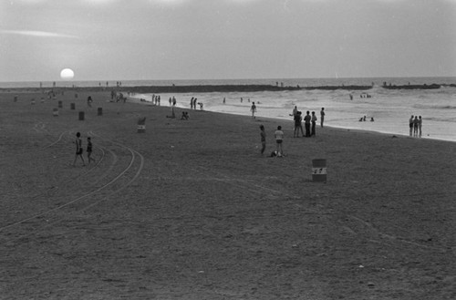 Sunset at the beach, Cartagena, 1977