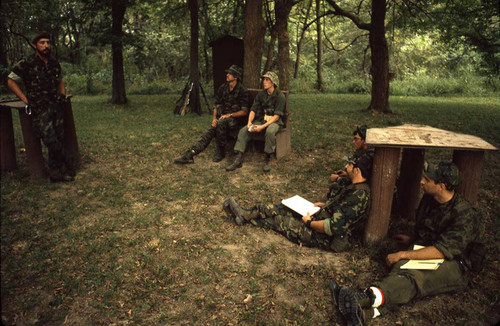 Survival school students learn first aid techniques, Liberal, 1982